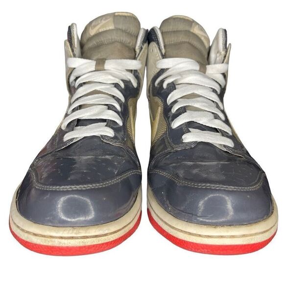 Nike Dunk High Patent Toe Grey Sunburst 317891-011 Size 13 - Picture 5 of 9